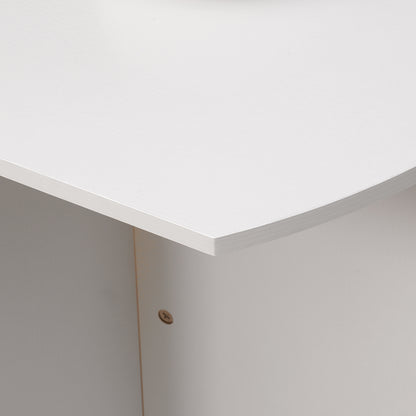 Nelu Wooden White Drop Leaf Dining Table For 4
