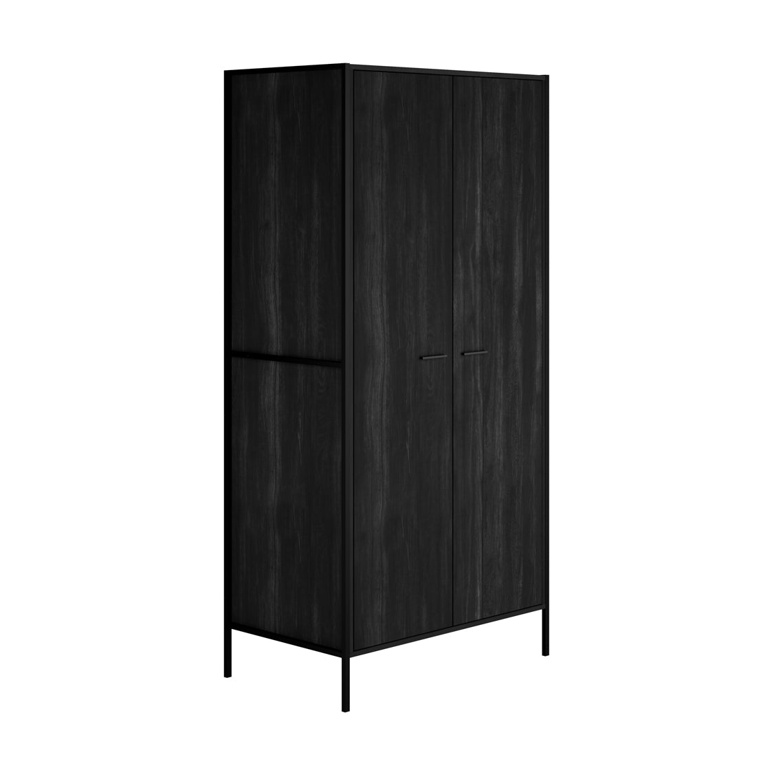 Ireland Black Wood Effect 3 Door Wardrobe 1 Drawer