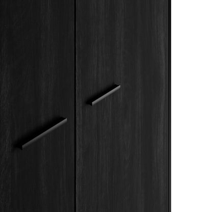 Ireland Black Wood Effect 3 Door Wardrobe 1 Drawer