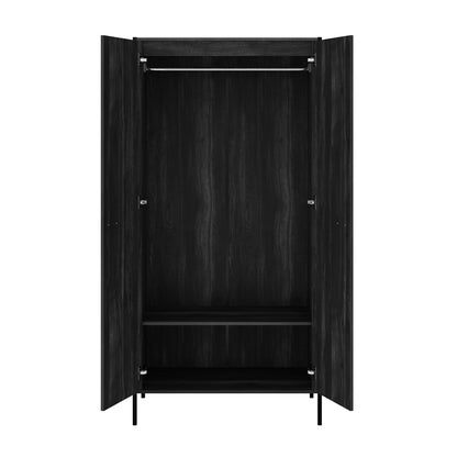 Ireland Black Wood Effect 3 Door Wardrobe 1 Drawer