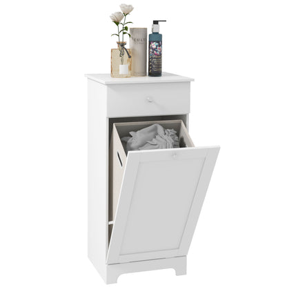 Fala White Single HamFauxr Laundry Storage Cabinet