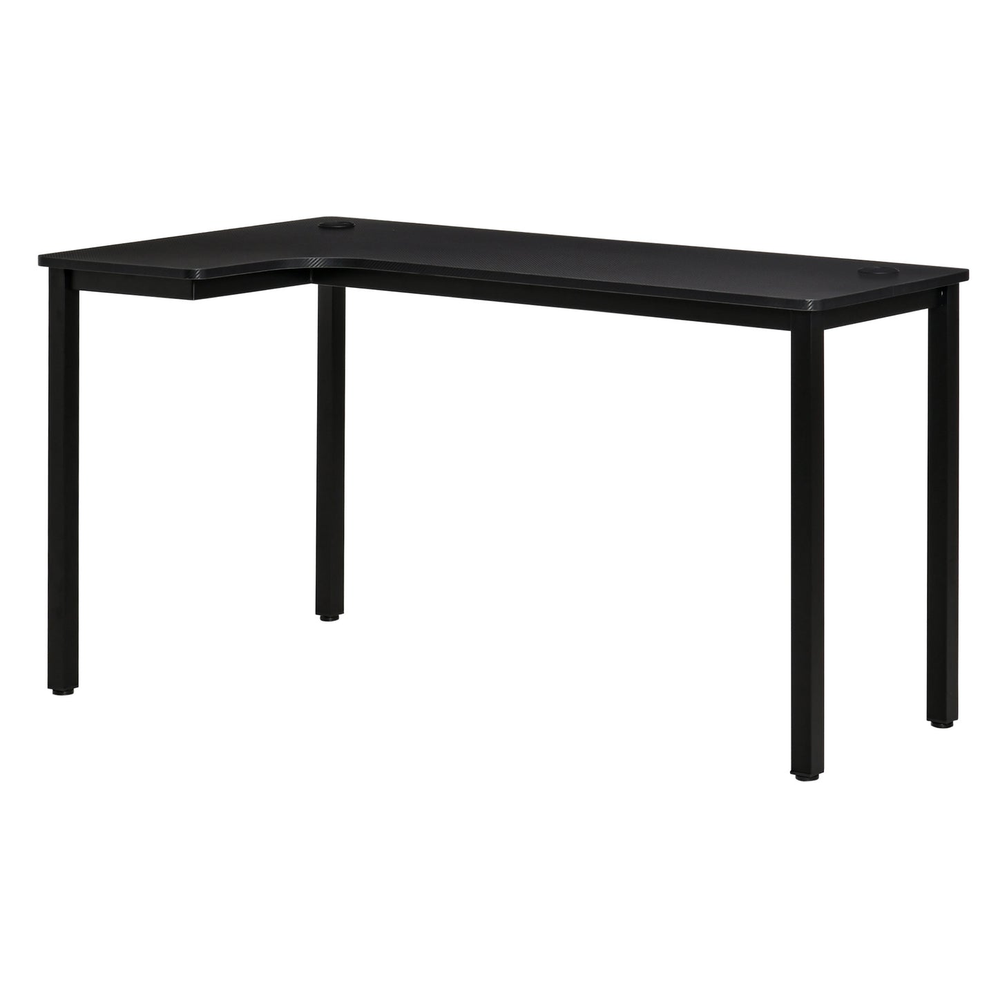 Toviba 145cm Black Left Hand L Shapedd Gaming Desk With Cable Management Holes