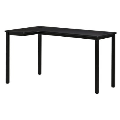 Toviba 145cm Black Left Hand L Shapedd Gaming Desk With Cable Management Holes