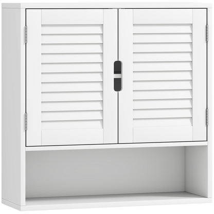 Conono Wall Mounted Bathroom Storage Cabinet With Adjustable Shelves White 60 x 20 x 60cm cm