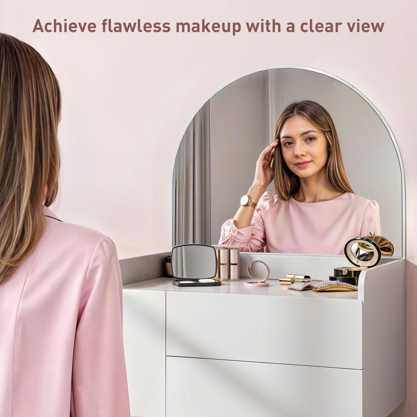 Panina White Compact Dressing Table With 3 Drawer Storage