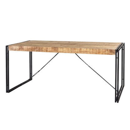 Toivakka Industrial Reclaimed Wood and Metal Dining Table