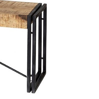 Toivakka Industrial Reclaimed Wood and Metal Dining Bench