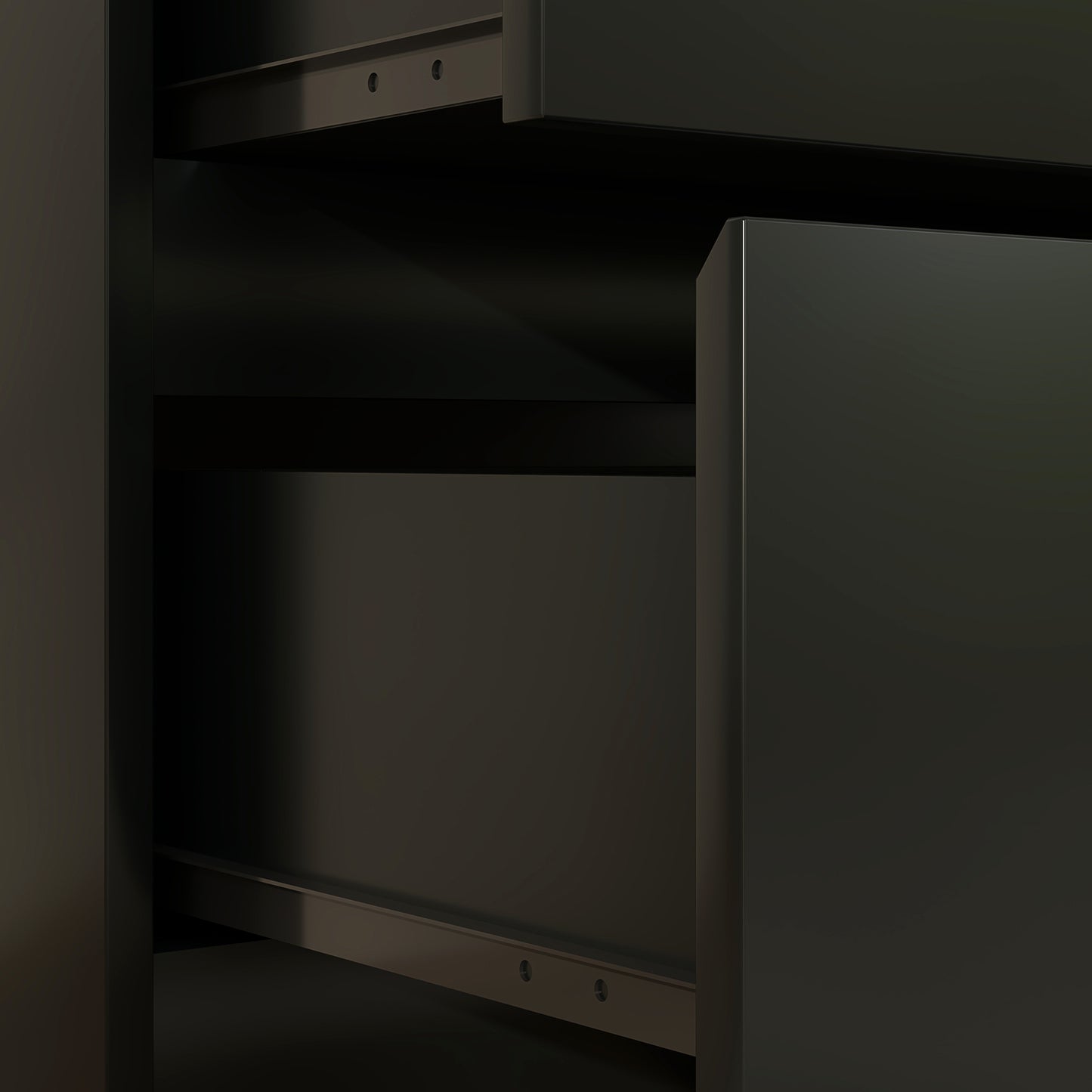 Rakami Wooden Black 3 Drawer Storage Chest
