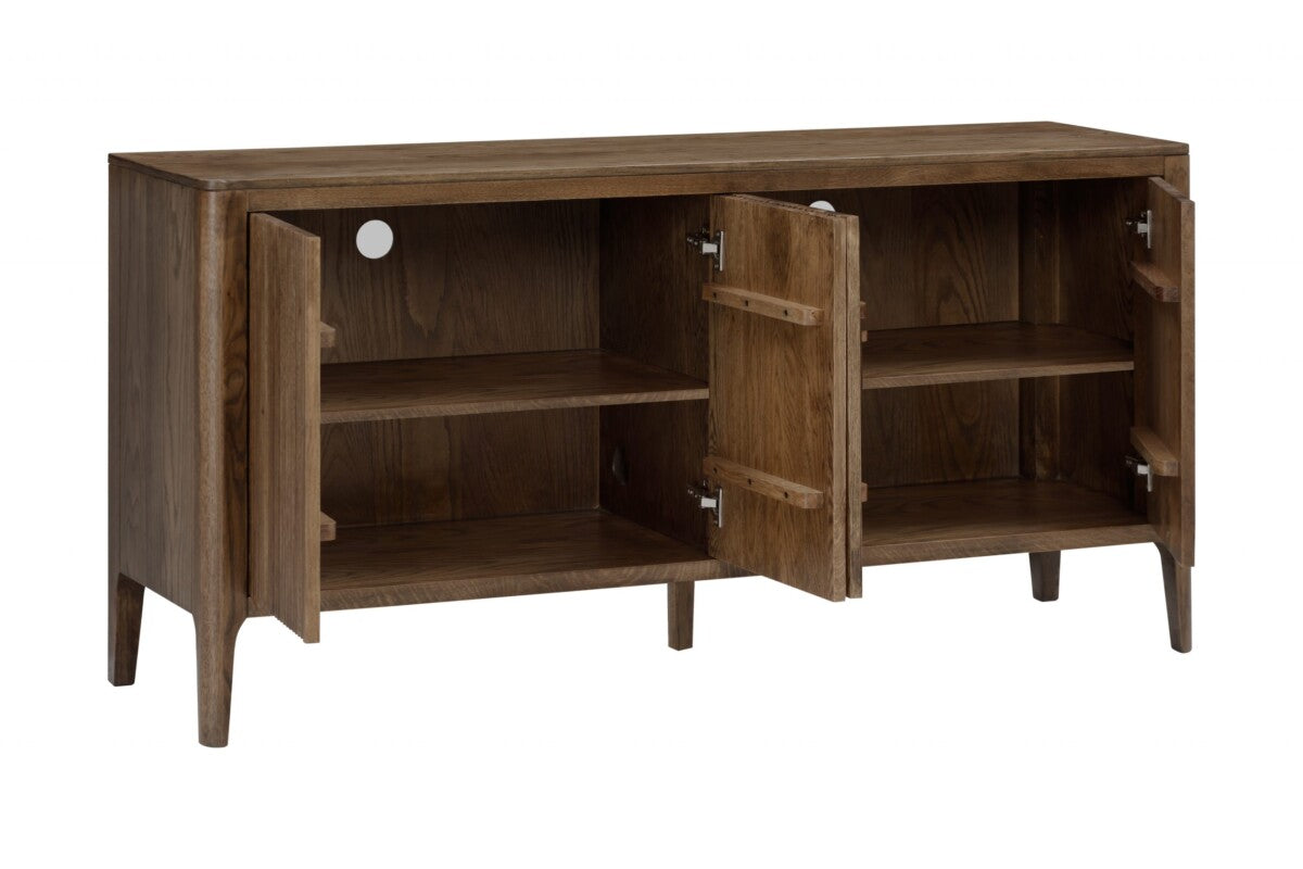 Manaus Walnut Wood Grain Four Door Sideboard