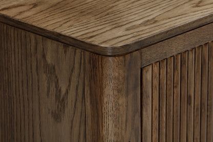 Manaus Walnut Wood Grain Four Door Sideboard