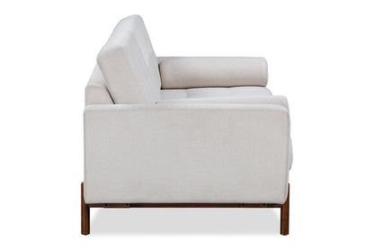 Curitiba Natural Textured Upholstered 3 Seater Sofa Wooden Legs