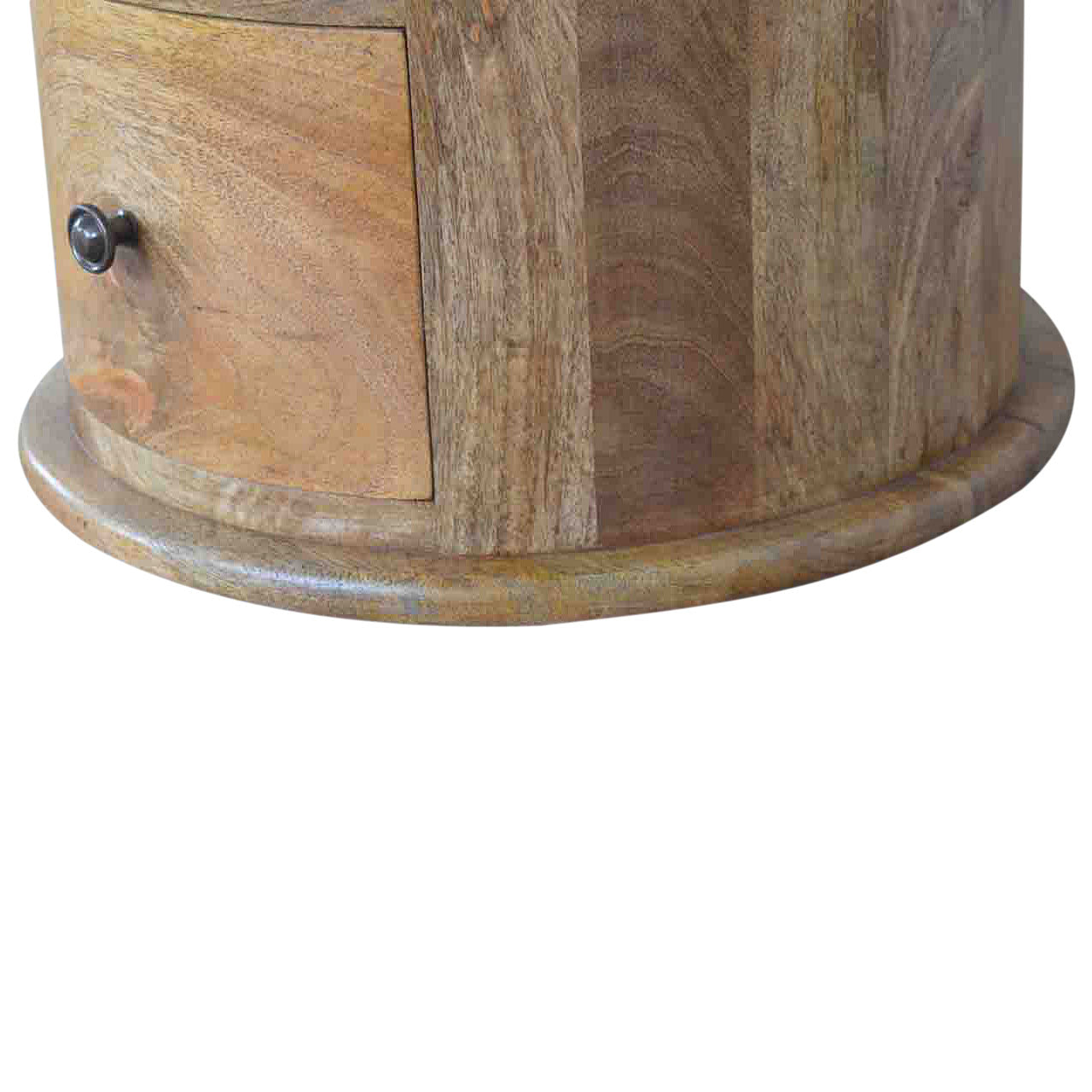 Amalfi 3 Drawer Wooden Drum Bedside Table