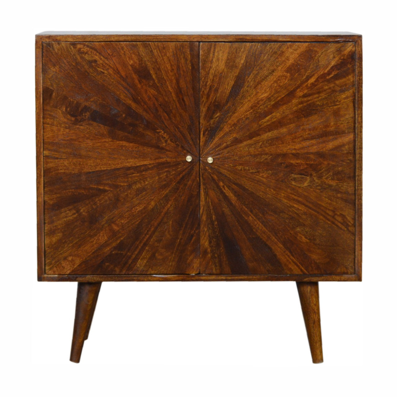 Cagliari Chestnut Mango Wood Storage Cabinet 2 Drawers