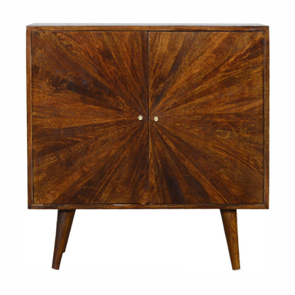 Cagliari Chestnut Mango Wood Storage Cabinet 2 Drawers