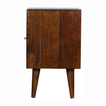 Cagliari Chestnut Mango Wood Storage Cabinet 2 Drawers