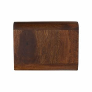 Peschiera Floating Chestnut Mango Wood Open Console 2 Drawers and Storage Shelf