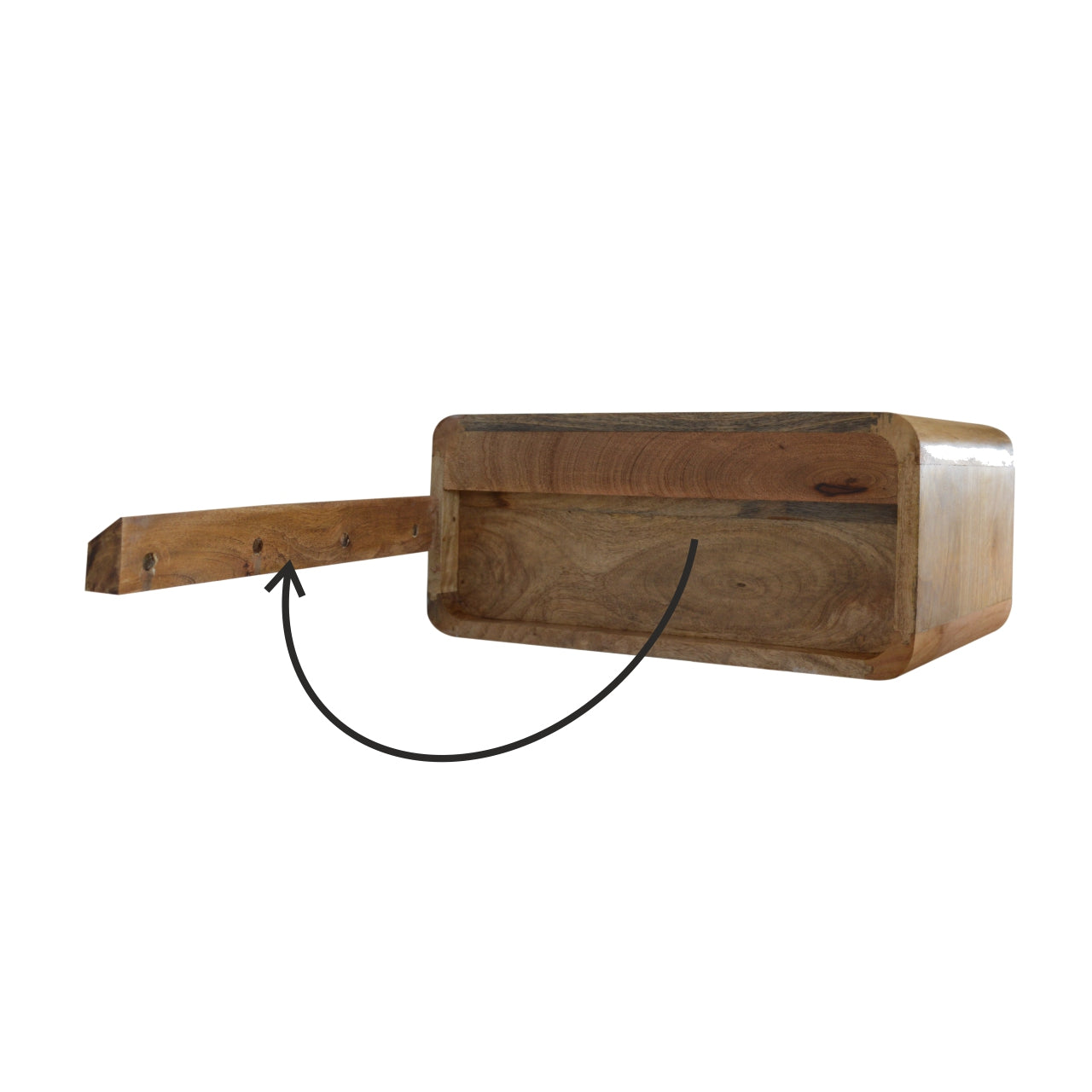 Bardolino Wall Mounted Open Bedside Table