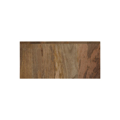 Bardolino Wall Mounted Mango Wood with Brass Detail Bedside Table