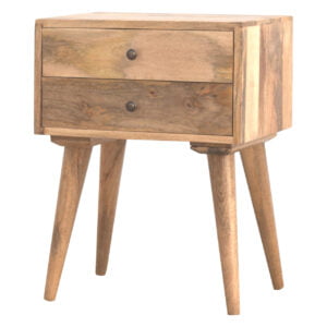 Civita Modern Natural Solid Mango Wood Bedside Table