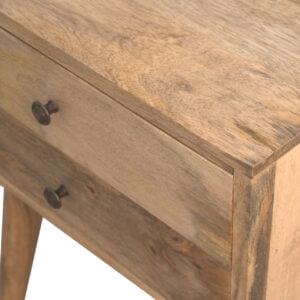 Civita Modern Natural Solid Mango Wood Bedside Table