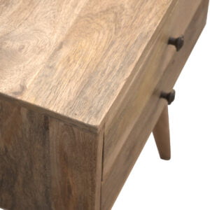 Civita Modern Natural Solid Mango Wood Bedside Table