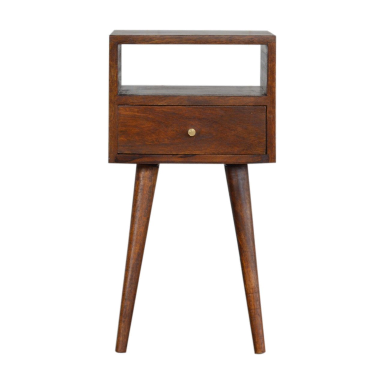 Olbia Mini Chestnut Mango Wood Bedside Table with Drawer