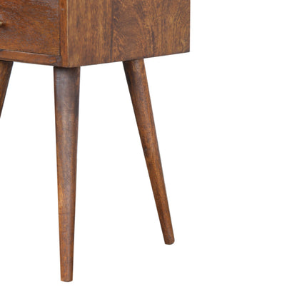 Olbia Mini Chestnut Mango Wood Bedside Table with Drawer