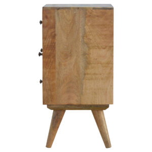 Pitigliano Nordic 4 Drawer Mango Wood Bedside Table