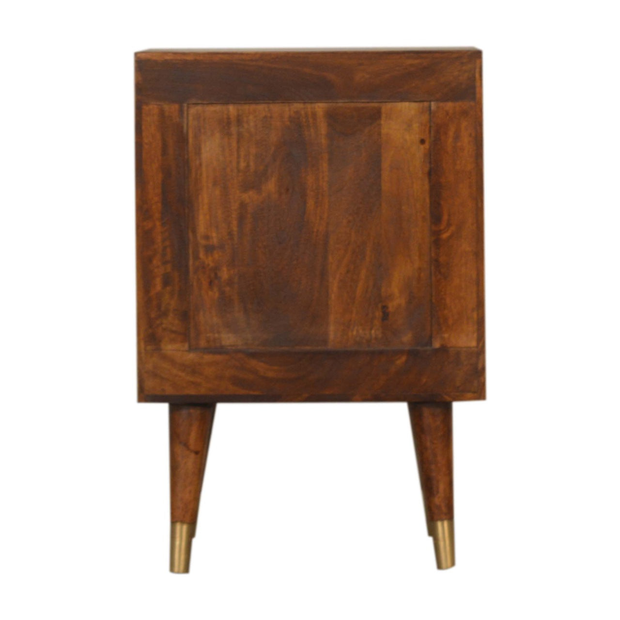 Merano Mango Wood Gold Bedside 2 Drawers
