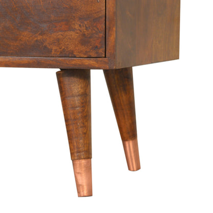 Trento Copper Sideboard with 3 Drawers and Door