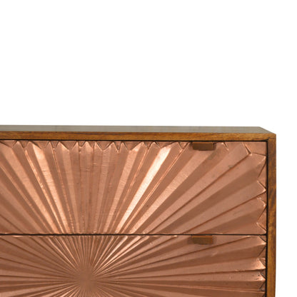 Trento Eclectic Copper Chest of 3 Drawers