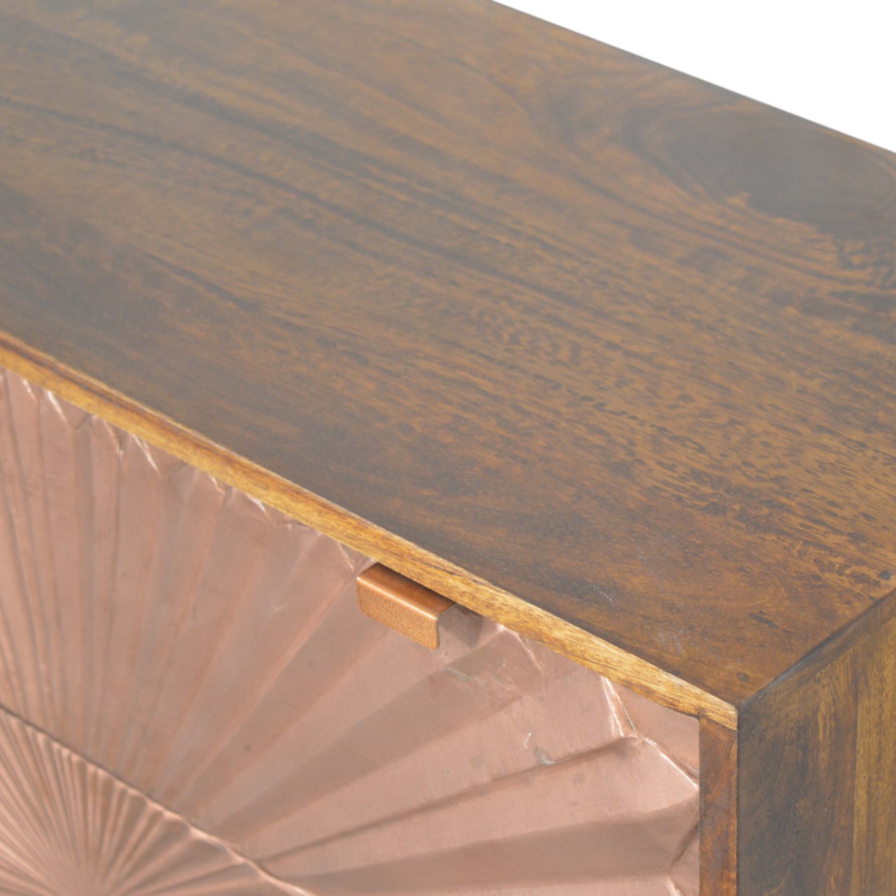 Trento Eclectic Copper Chest of 3 Drawers