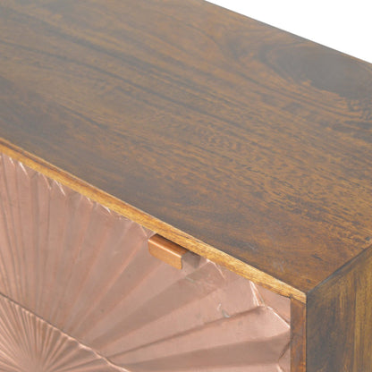Trento Eclectic Copper Chest of 3 Drawers