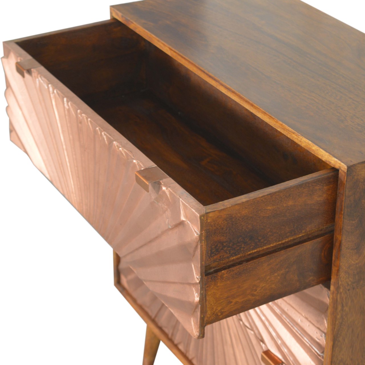 Trento Eclectic Copper Chest of 3 Drawers