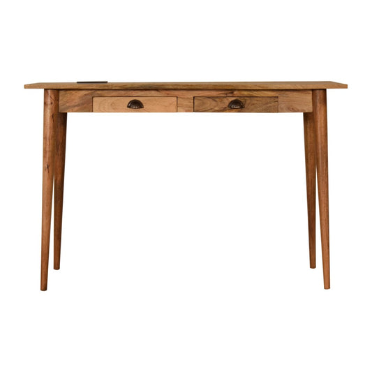 April 2 Drawer Mango Wood Cable Writing Desk