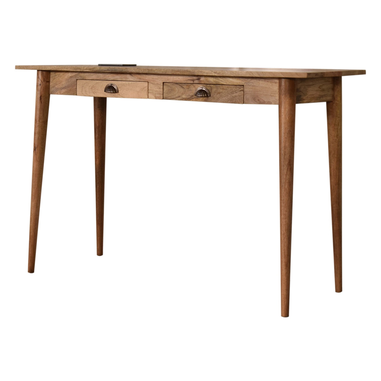April 2 Drawer Mango Wood Cable Writing Desk