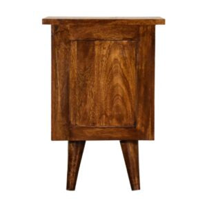 Aldbury Chestnut Mango Wood Bedside Table 2 Drawers