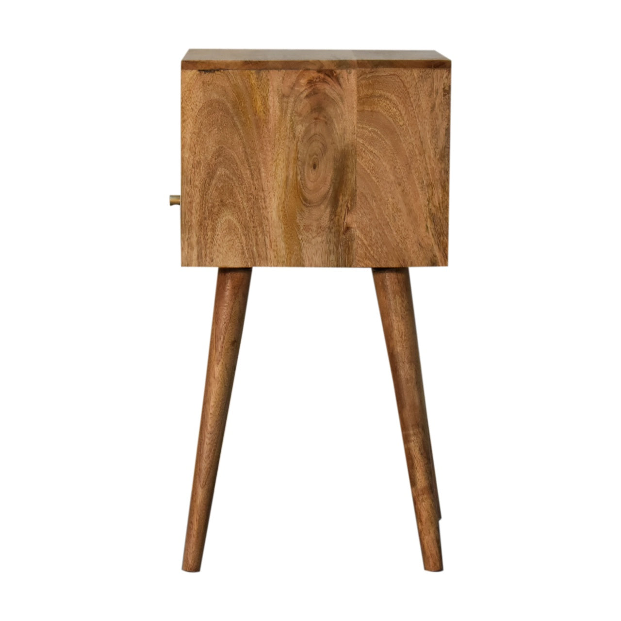 Sainte Marie Mini Blush Hand Painted Bedside Table with Drawer and Open Shelf