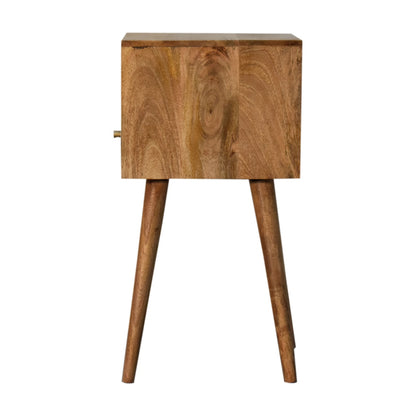 Sainte Marie Mini Blush Hand Painted Bedside Table with Drawer and Open Shelf