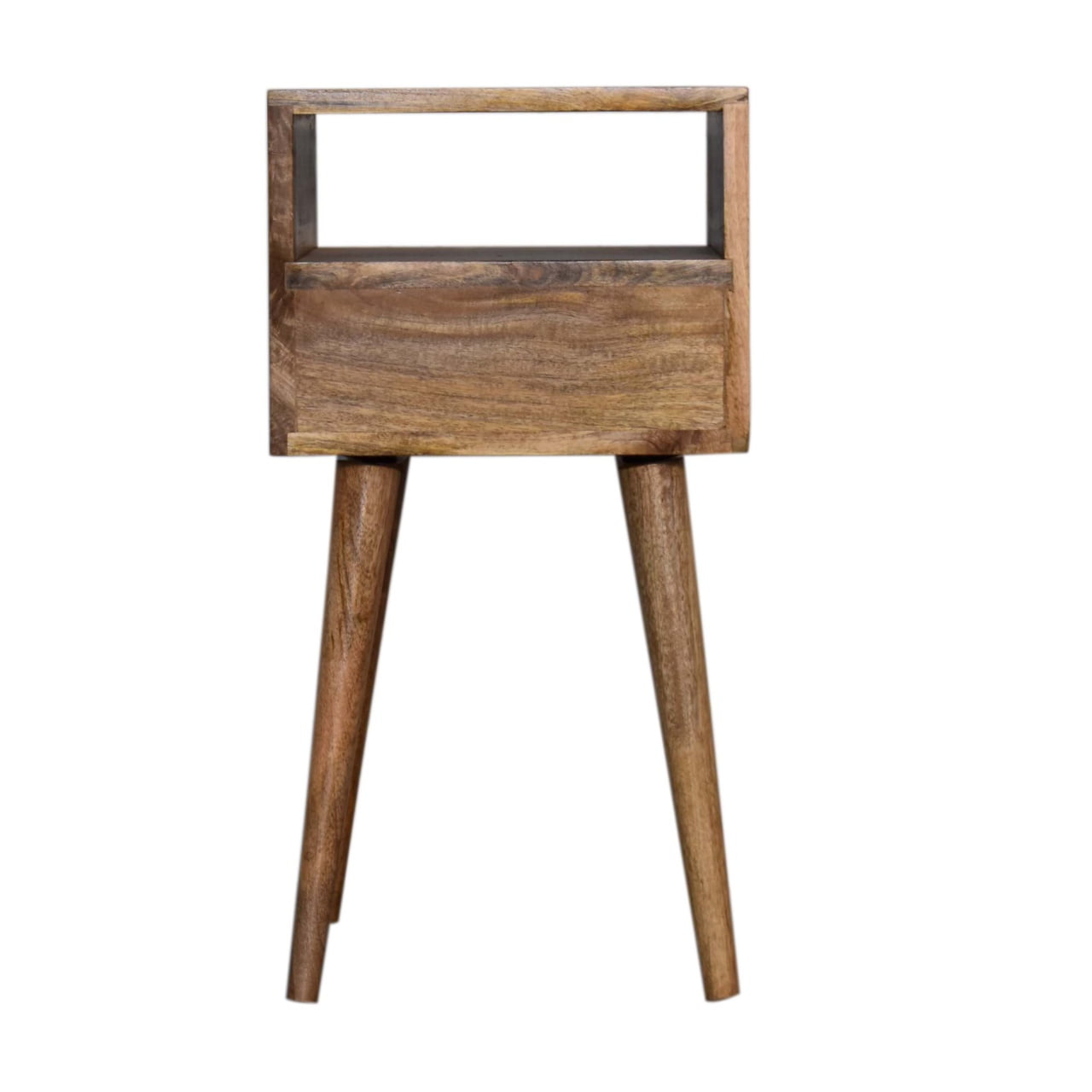 Biot Mini Navy Blue Hand Painted Bedside with Drawer and Open Shelf