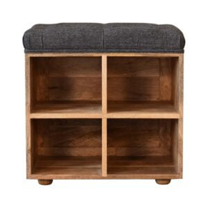 Venzone Small Upholstered Mango Wood Shoe Storage Bench