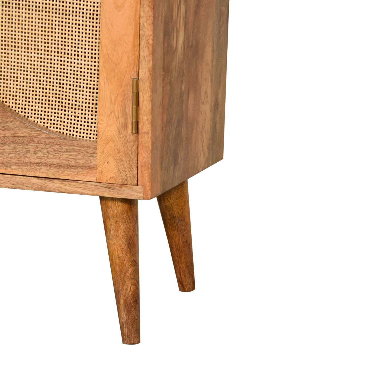 Desenzano Mango Wood 2 Door Cabinet Hessian Knit Leaf