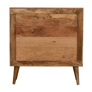 Desenzano Mango Wood 2 Door Cabinet Hessian Knit Leaf