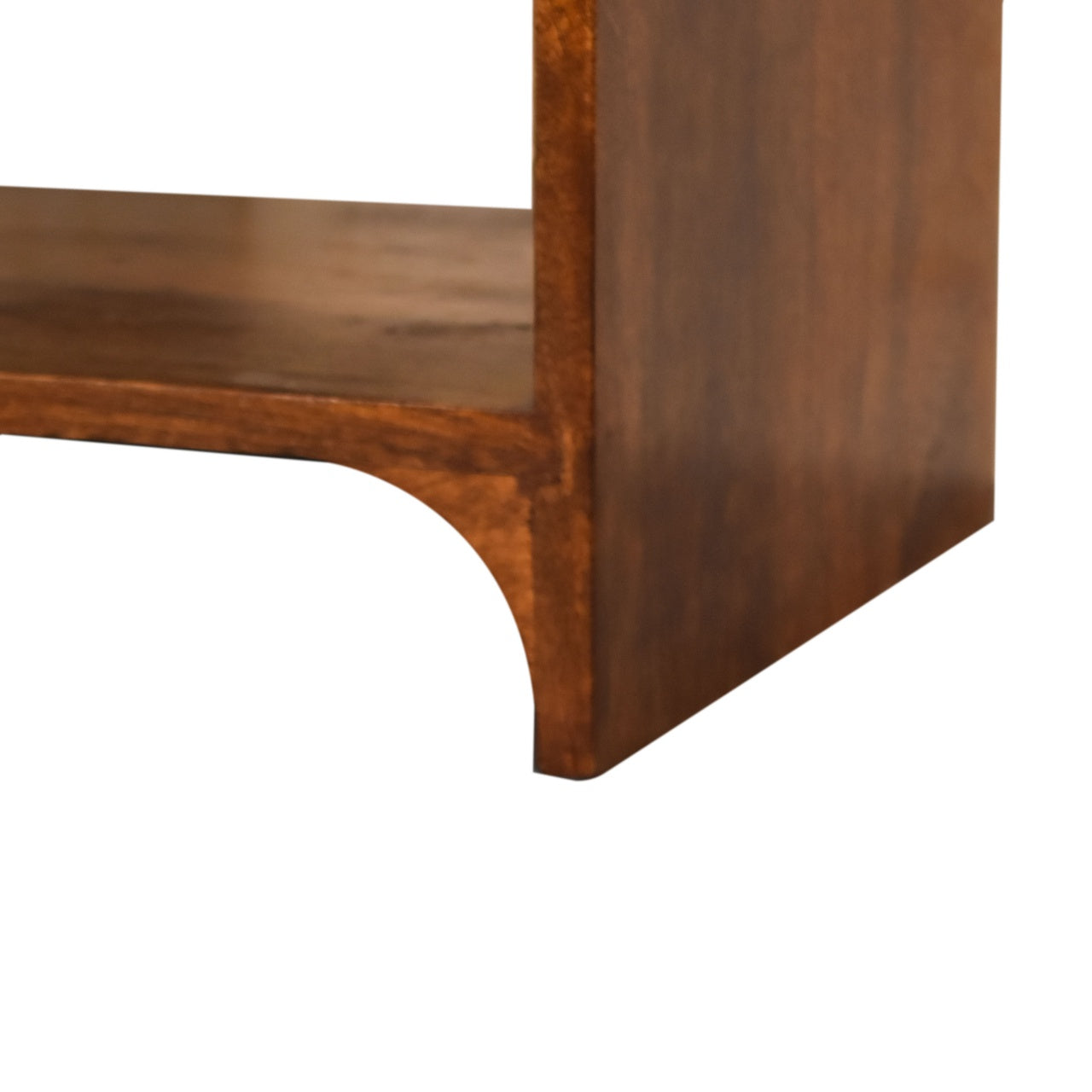 Lanta Mango Wood Scalloped Bedside Table with Drawer