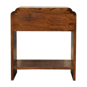 Lanta Mango Wood Scalloped Bedside Table with Drawer