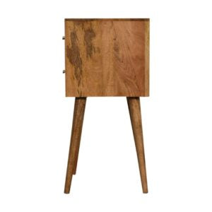 Banyuls Mini Cube Carved 2 Drawer Bedside Table