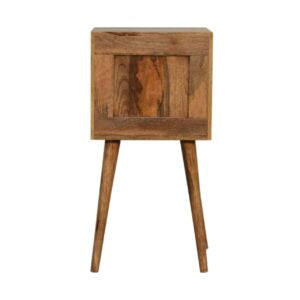 Banyuls Mini Cube Carved 2 Drawer Bedside Table