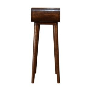 Como Chestnut Mini Chestnut Mango Wood Oval Console Table with Drawer