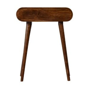 Como Chestnut Mini Chestnut Mango Wood Oval Console Table with Drawer