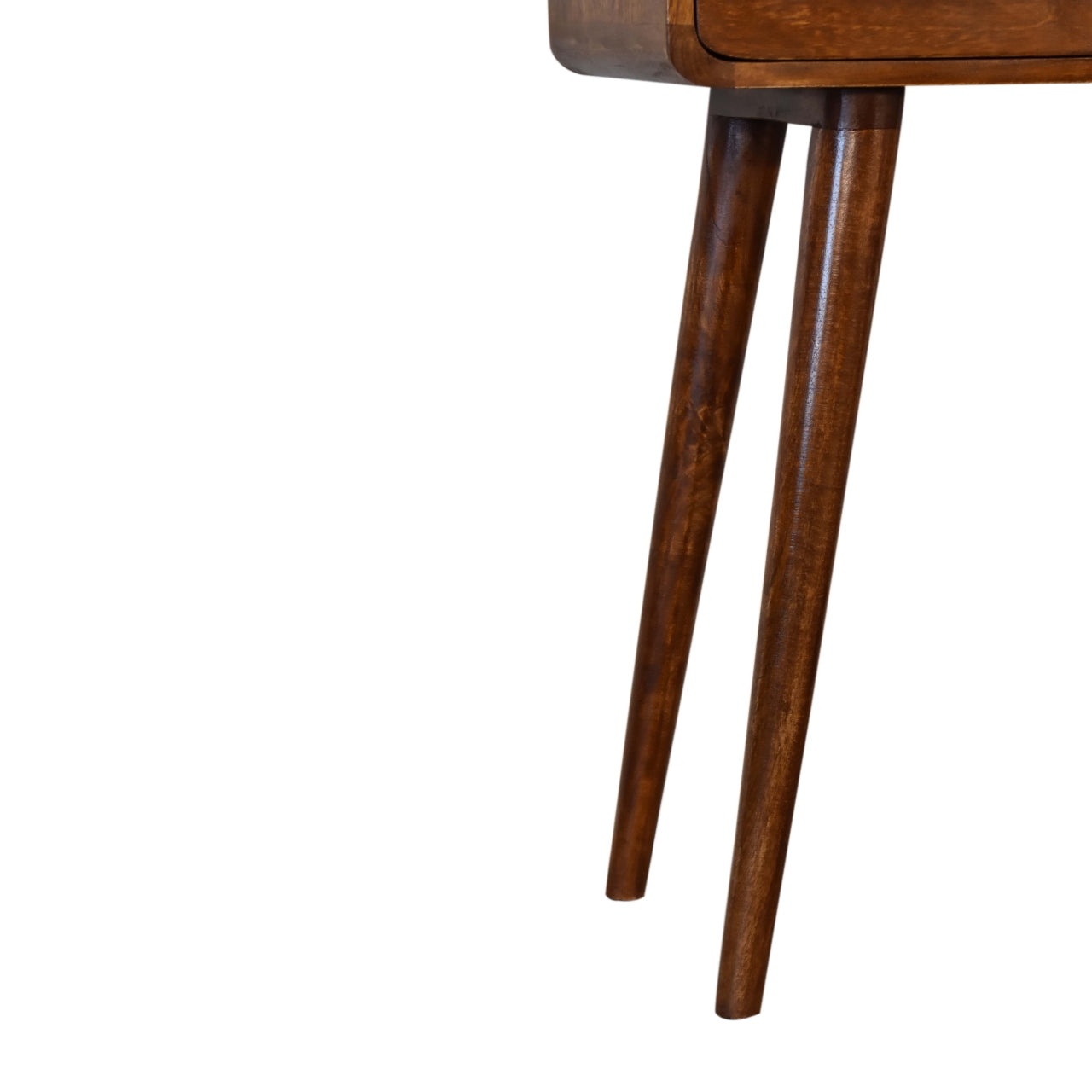 Venzone Mini Chestnut Console Table 2 Drawers and Open Shelf